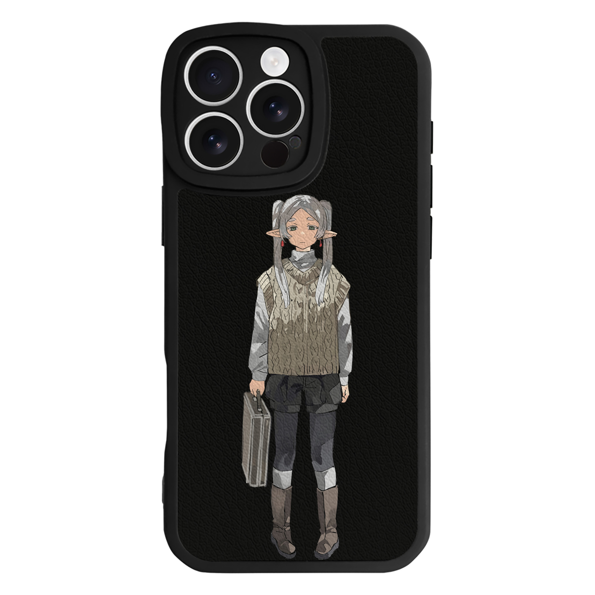 （画像用） 葬送のフリーレン Frieren 【iPhone 16シリーズ対応】シリコンスマホケース（レザー調） 材質：シリコン